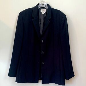 90s Vintage Style & Co Classic Black Women's Long Blazer